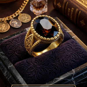 onyx legacy signet gold ring