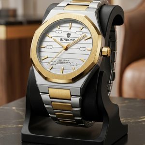 binbond golden silver jd watch