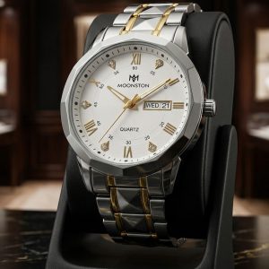moonston golden white watch